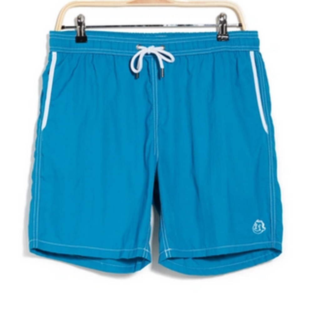 NWT Mr.Swim Solid Board Swim Trunks Yale Blue sz M